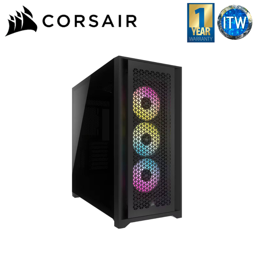 [CC-9011242-WW] ITW | Corsair iCUE 5000D RGB Airflow Tempered Glass Mid-Tower PC Case (Black/True White) (Black)