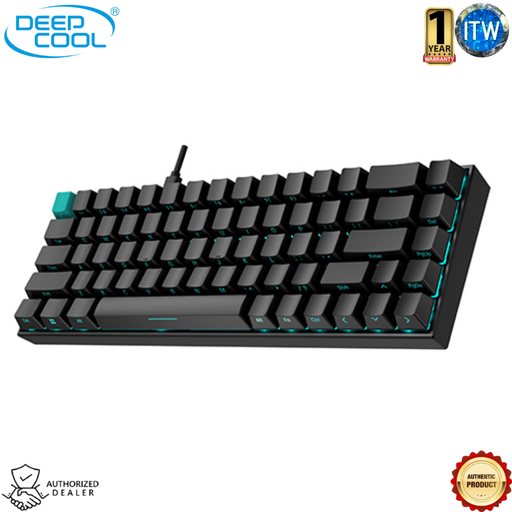 [R-KG722-BK0AN4A-G] Deepcool KB722 65% RGB Mechanical Gaming Keyboard - Red Switch, Laser Keycaps (R-KG722-BK0AN4A-G)
