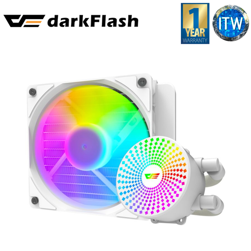 [DC120 White] Darkflash Radiant DC-120 All-in-One Liquid CPU Cooler (White/Black/Pink) (White)