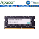 Apacer 8GB DDR4-3200Mhz CL22 SODIMM Memory (ES.08G21.GSH)