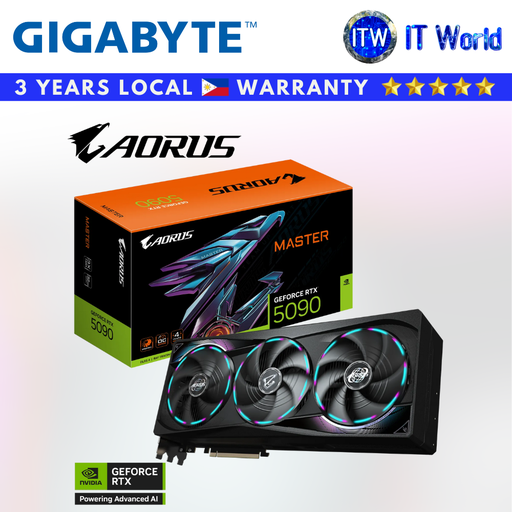 [GV-N5090AORUS-M-32GD] Itw | Gigabyte RTX 5090 MASTER 32GB GDDR7 AUROS GeForce Graphic Card (GV-N5090AORUS-M-32GD)