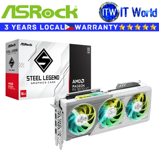 [RX9070XT SL 16G] AsRock RX9070 16GB GDDR6 XT Steel Legend AMD Radeon Graphic Card