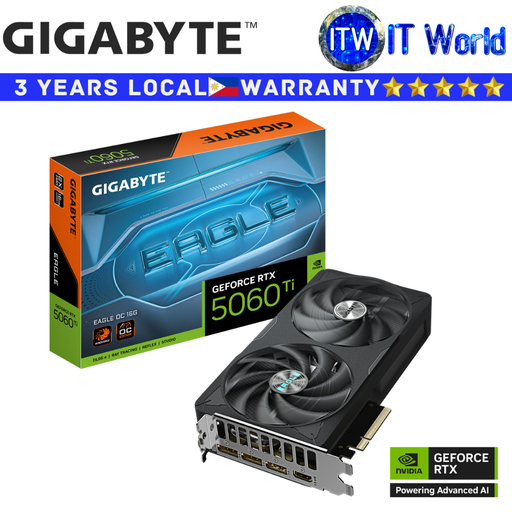 [GV-N506TEAGLE-OC-16GD] Gigabyte RTX 5060 Ti 16GB GDDR7 OC EAGLE GeForce Graphic Card (GV-N506TEAGLE-OC-16GD)