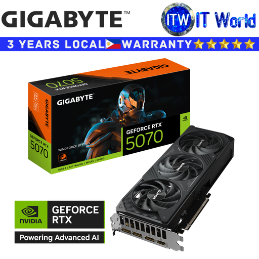 [GV-N5070WF3-12GD] Gigabyte RTX 5070 Windforce SFF 12GB GDDR7 Geforce Graphic Card (GV-N5070WF3-12GD)