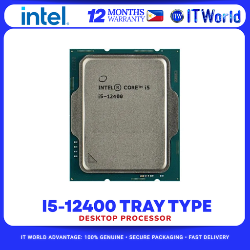 [I5-12400 TRAY TYPE] Intel Core i5-12400 Tray Version 12th Gen 6 Cores 12 Threads Up to 4.40GHz LGA1700 itw
