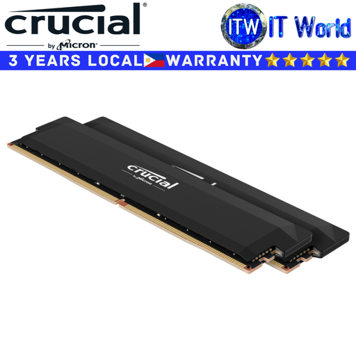 [CP2K32G60C40U5B] Itw | Crucial DDR5 RAM 64GB (32GBx2) 6000Mhz Pro UDIMM OC Unbuffered Gaming Memory (CP2K32G60C40U5B)