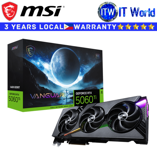 [GEFORCE RTX 5060 TI 16G VANGUARD SOC] MSI GEFORCE RTX 5060 TI 16G VANGUARD SOC (912-V535-026)