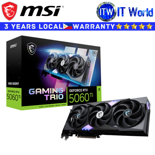 [GEFORCE RTX 5060 TI 8G GAMING TRIO OC] MSI GEFORCE RTX 5060 TI 8G GAMING TRIO OC (912-V536-022)