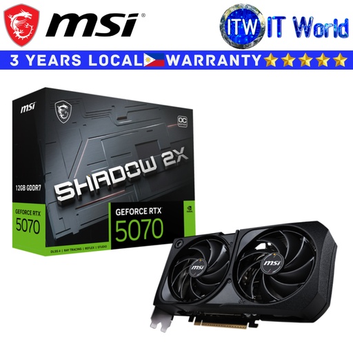 [MSI GEFORCE RTX 5070 12G SHADOW 2X OC] MSI GEFORCE RTX 5070 12G SHADOW 2X OC (912-V532-011)