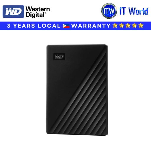 [WDBYVG0010BBK-WESN BLACK] Western Digital 1TB My Passport USB3.2 Micro-B External HDD (Black) – WDBYVG0010BBK-WESN