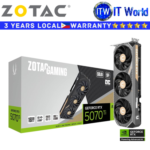 [ZT-B50710J3-10P] Zotac Gaming RTX 5070 Ti Solid SFF OC 16GB GDDR7 Geforce Graphic Card (ZT-B50710J3-10P)