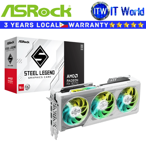 [RX9070 SL 16GO] AsRock RX9070 16GB GDDR6 Steel Legend AMD Radeon Graphic Card