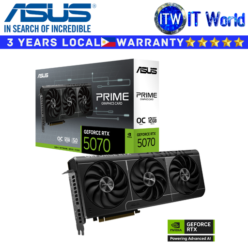 [PRIME-RTX5070-O12G] ASUS Prime GeForce RTX™ 5070 OC Edition 12GB GDDR7 