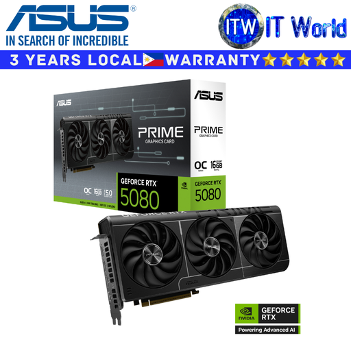 [PRIME-RTX5080-O16G] ASUS RTX 5080 OC 16GB GDDR7 Prime Geforce Graphics Card (PRIME-RTX5080-O16G)