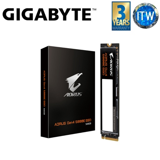 [GP-AG450E500G-G] Itw | Gigabyte Aorus 500GB Gen 4 PCIe 4.0 M.2 2280 NVMe Internal SSD (AG450E500G-G)