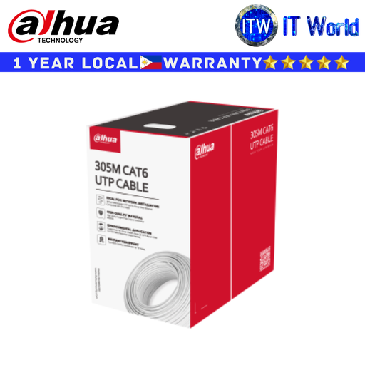 [DH-PFM920I-6UN-CN (WHITE)] Itw | Dahua 305m CAT6 UTP White Cable (DH-PFM920I-6UN-CN)