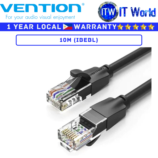 [IBEBL] Itw | Vention Cable IBEBL CAT6 UTP Patch Cable 10M - Black