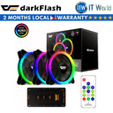 Darkflash DR12 Pro 3in1 Addressable 120mm RGB LED Case Fan Kit w/ Controller and Remote