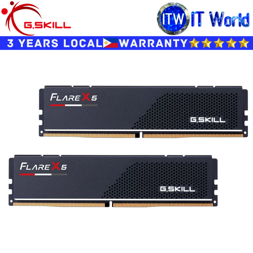 [F5-6000J3038F16GX2-FX5] Itw | G.Skill DDR5 RAM 32GB (2x16GB) 6000Mhz Flare X5 Unbuffered Memory (F5-6000J3038F16GX2-FX5)