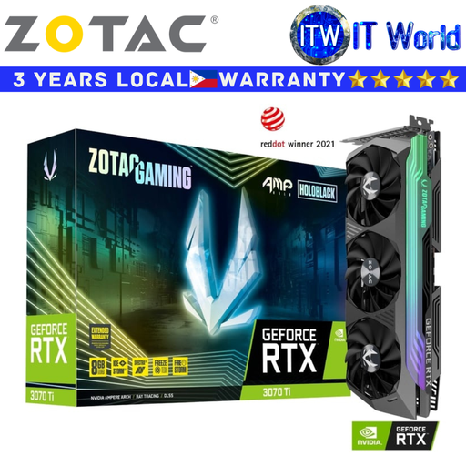 [ZT-A30710F-10P] Zotac Gaming RTX 3070 Ti AMP Holo 8GB GDDR6X Geforce Graphic Card (ZT-A30710F-10P)