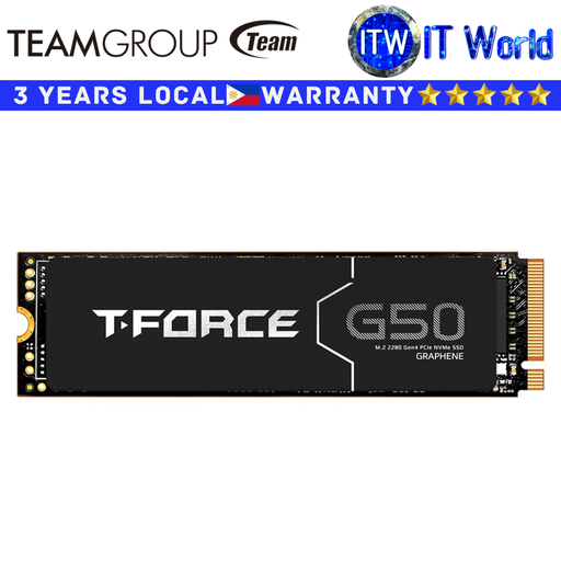 [TM8FFE001T0C129] Itw | Teamgroup T-Force G50 M.2 2280 PCIe 4.0x4 Ultra-thin Graphene Heatsink 1TB (TM8FFE001T0C129)