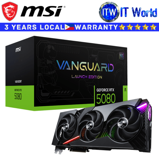 [GEFORCE RTX 5080 16G VANGUARD SOC LAUNCH EDITION] MSI RTX 5080 16GB GDDR7 Vanguard SOC Launch Geforce Graphic Card)