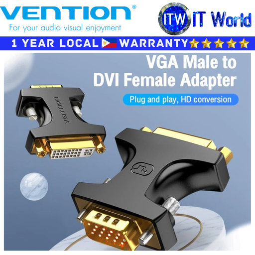 [DDDB0] Itw | Vention Adapter VGA Male to DVI Female Adapter Black (DDDB0)