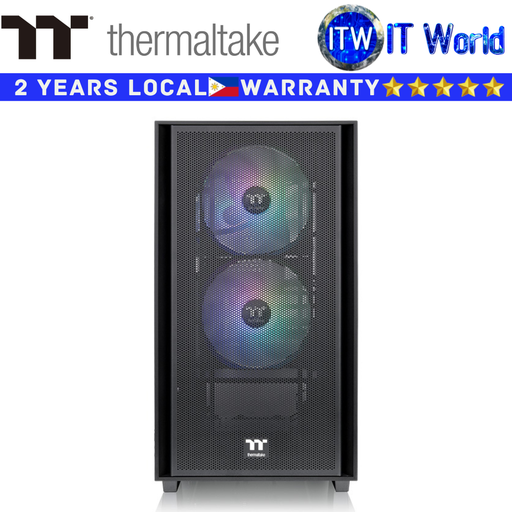 [CA-1Y8-00S1WN-02] Thermaltake Computer PC Case Versa H16 TG ARGB Micro Tower Chassis (Black)