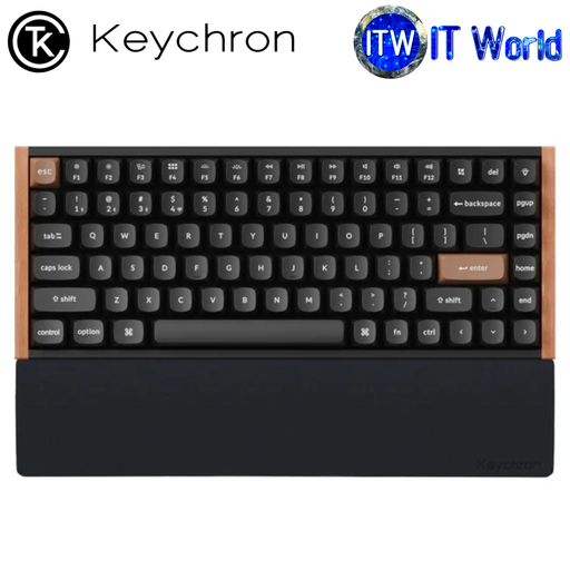 [PR43] Keychron Silicone Black Palm Rest Normal Profile K2/K2 Pro/K2 Max/K2 HE/K6/K6 Pro (PR43)