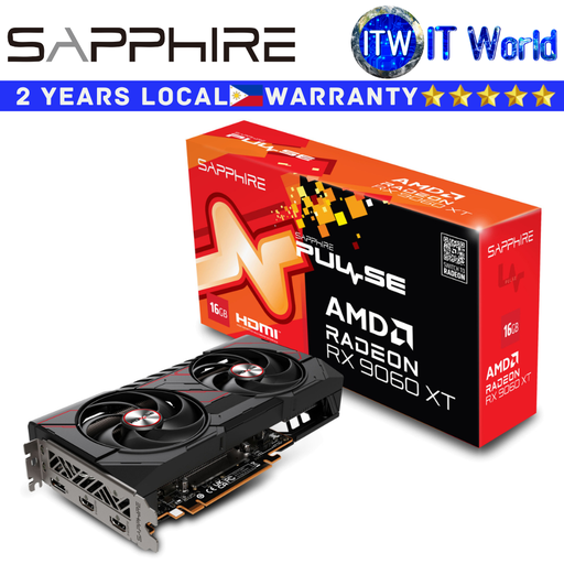 [SPR-11350-03-20G] Sapphire RX 9060 XT 16GB GDDR6 Gaming OC PULSE AMD Radeon Graphic Card (SPR-11350-03-20G)