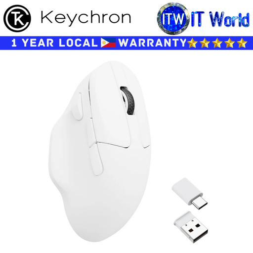 [M7-A3] Keychron Gaming Wireless Optical Mouse M7 1000Hz Ultra-Lightweigth White (M7-A3)