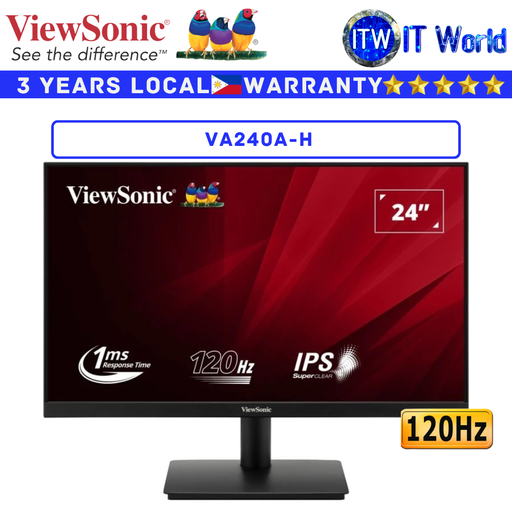 [VA240A-H 120Hz] Viewsonic Monitor VA240A-H 24" 120Hz / 1920x1080 FHD / IPS / 1ms / Anti-Glare | itw