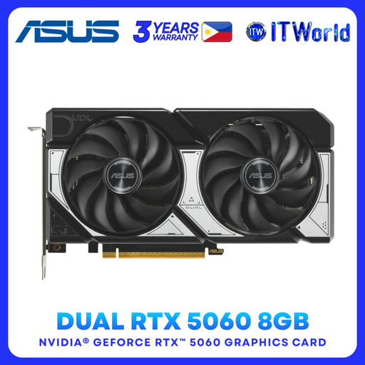 [DUAL-RTX5060-O8G] ASUS Dual GeForce RTX 5060 OC 8GB GDDR7 / PCIe 5.0 AI 614 TOPs DUAL-RTX5060-O8G itw