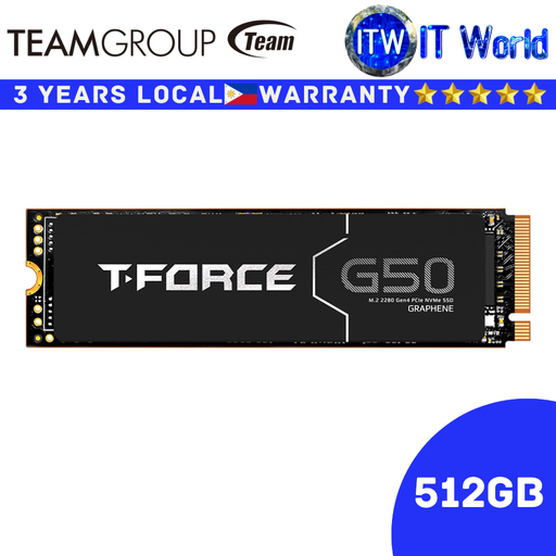 [TM8FFE512G0C129] Teamgroup T-Force G50 M.2 2280 PCIe 4.0x4 Ultra-thin Graphene Heatsink 512GB, 1TB and 2TB SSD 
