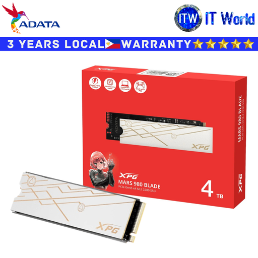 [AD-SMAR-980B-4TCS] Adata XPG Mars 980 Blade PCIe Gen5 x4 M.2 2280 SSD (4TB)