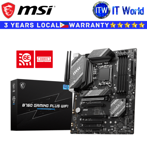[B760 GAMING PLUS WIFI DDR5] Itw | MSI Motherboard B760 Gaming PLUS Wifi ATX DDR5