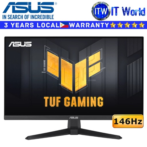 [VG249QE5A] ASUS TUF Gaming Monitor VG249QE5A 23.8" 146Hz/1920x1080 Full HD/IPS/1ms MPRT/Anti-Glare | itw