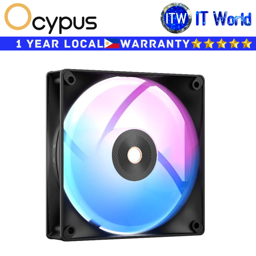[BETA-F12-BK1AM00X-GL] Ocypus Delta PC Fan Beta F12 ARGB 120MM Single Fan Pack (Black)