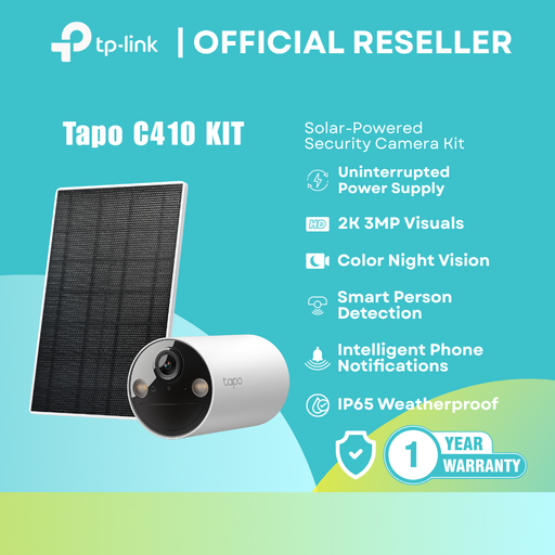 [TAPO C410 Kit] TP-Link Tapo C410 KIT | 2K 3MP Solar Security Camera / Color Night Vision / Wire-Free | it