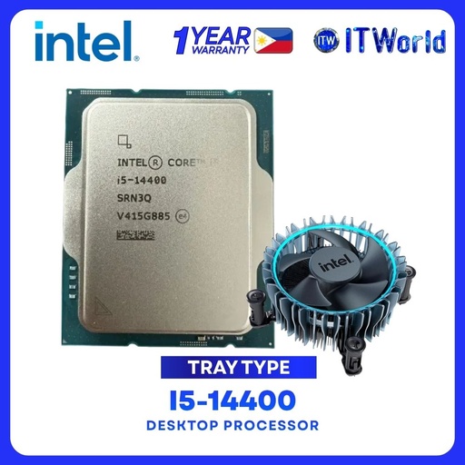 [I5-14400 TRAY MPK 1Y] Intel Core i5-14400 20M Cache, up to 4.70Ghz Desktop Processor - Tray Type
