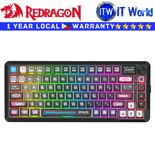 [K708MC-RGB-PRO] Itw | Redragon Mechanical Keyboard K708 MC Flekact Pro w/ LCD Screen RGB Backlight (K708MC-RGB-PRO)