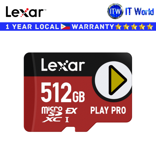 [LMSXPS0512G-BNNNG] Itw | Lexar SD Card Memory Card PLAY PRO microSDXC Express Card (256GB | 512GB | 1TB)