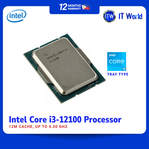[i3-12100 Tray type] Intel - Core i3-12100 - Desktop Processor - 4 Cores 8 Threads up to 4.3GHz | itw
