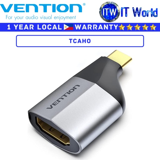 [TCAH0] Itw | Vention USB Adapter USB-C Male to HDMI Female Adapter Gold-plated (TCAHO)