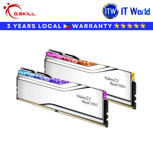 [F5-6000J3036F48GX2-TR5NS] G.SKILL DDR5 96GB(2x48GB) RAM Trident Z5 Royal Neo AMD EXPO Desktop Memory | itw