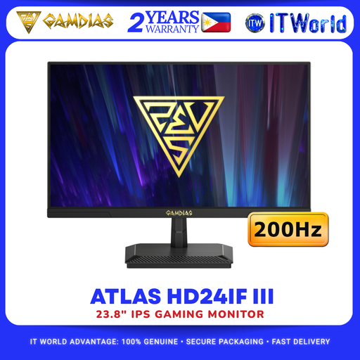 [HD24IF III] Gamdias Atlas HD24IF III 23.8” 1920×1080 200Hz IPS Gaming Monitor