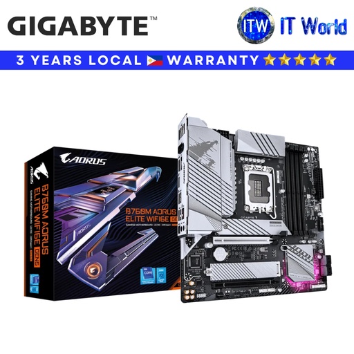 [GA-B760M-A-E-WF6E-GEN5] Itw | Gigabyte Motherbaord DDR5 B760M AOrus Elite WiFi 6E GEN5 (GA-B760M-A-E-WF6E-GEN5)