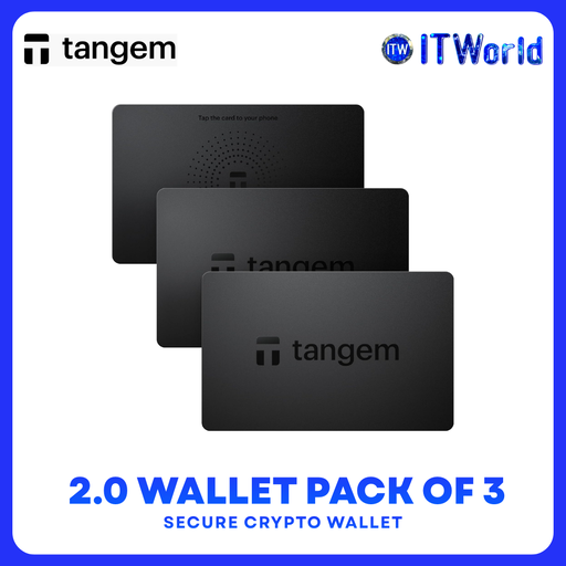 [TG128X3-B] TANGEM 2.0 3-Pack Secure Crypto Wallet - NFC Cold Storage / TG130X3-B / Black