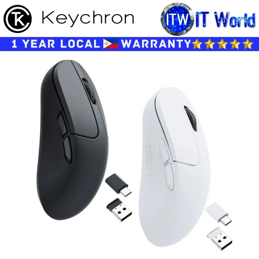 [M3M-A3] Itw | Keychron Gaming Wireless Optical Mouse M3 Mini Ultra-Lightweight (Black | White)
