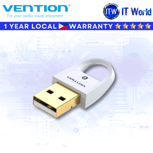 [CDSW0] Itw | Vention USB Bluetooth 5.0 Adapter Gold Plated (White)